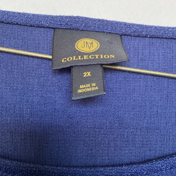 JM Collection Plus Size Sparkly Shirt Size 2X NWT - Picture 5 of 8